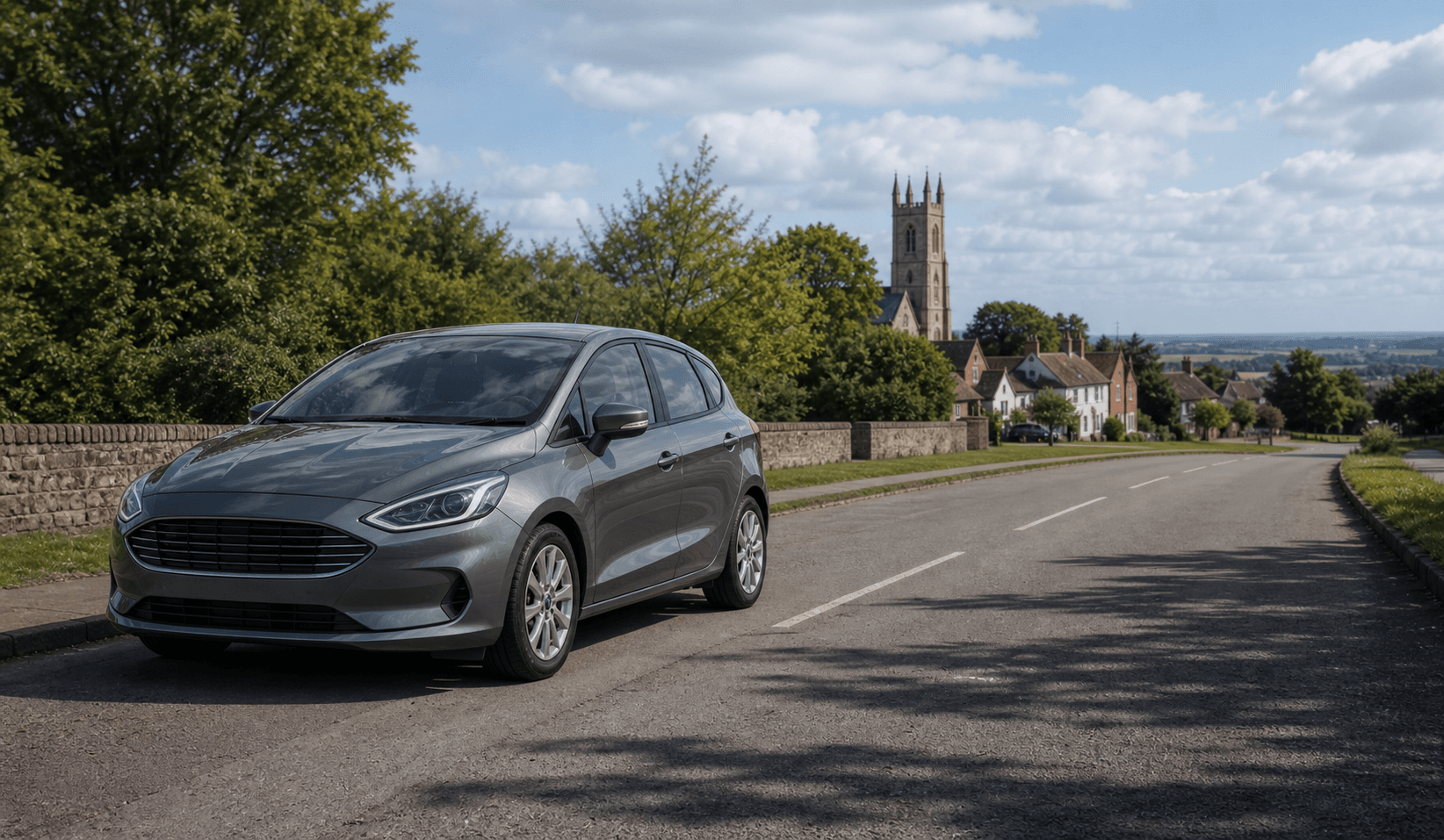 Compact hire car ready for practical travel around Doncaster